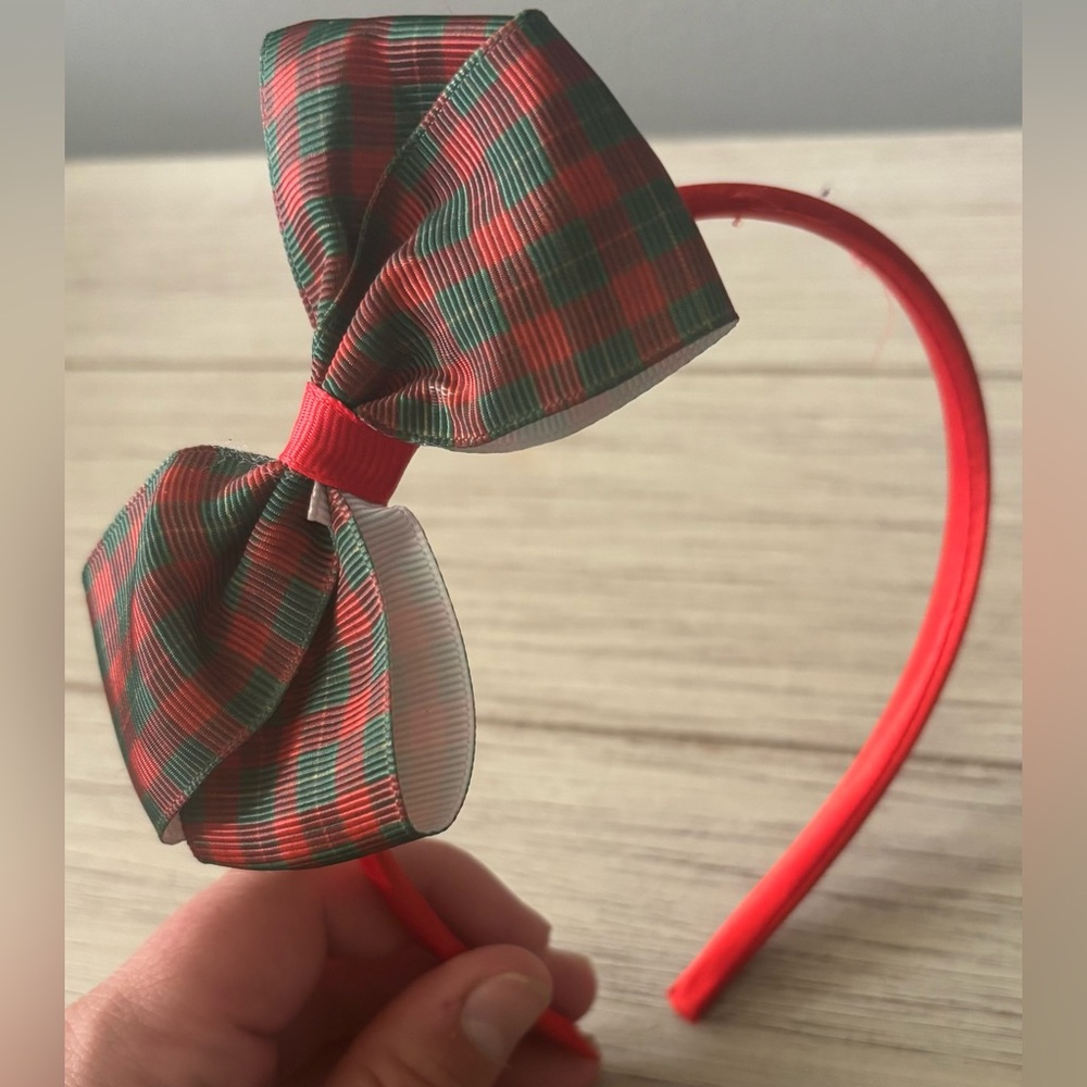 Plaid Bow Headband